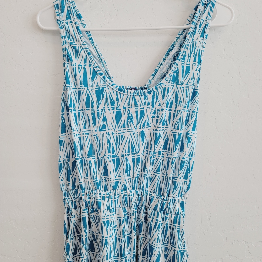 Uniti Stretch Blue and White Romper Size Large - Picture 4 of 14